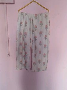 peachl Floral Print Kurta  plazo