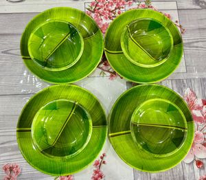 Banana Leaf Design Plate and Bowl Set