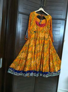 Bandhani Print Georgette Zardozi Embroidery Kurta