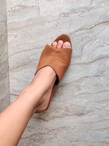 Peep Toe Slip On Heel