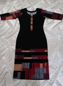 Printed black kurti
