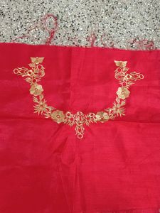 Red &amp; Gold Embroidered Lehenga Choli