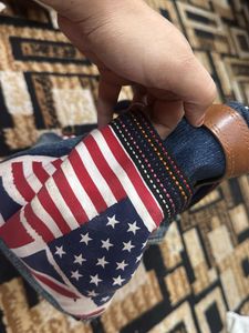 Denim &amp; American Flag Accent Purse