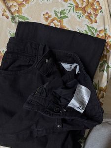 H&amp;M black side cut jeans