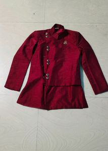Beautiful Maroon Colour Boys Party Wear Suit