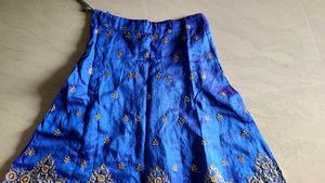 Royal Blue Embroidered Lehenga.