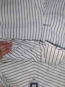 Striped Button-Down Shorts