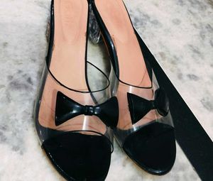 Black Transparent Sandal