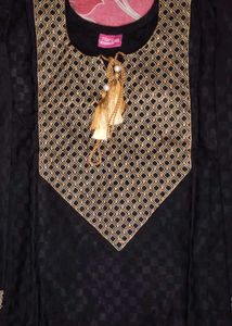 Elegant Black Printed Kurta