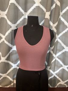 Mauve Ribbed Tank Top