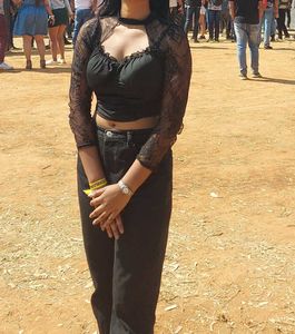 Black Lace Crop Top