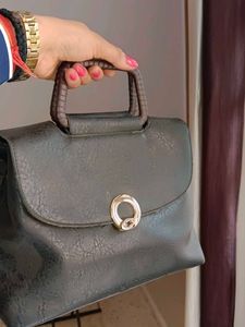 Elegant Black Top Handle Bag