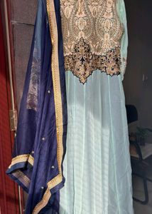 Beautiful Patch Work Gown With Dupatta