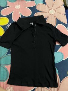 H&M Ribbed Polo Shirt