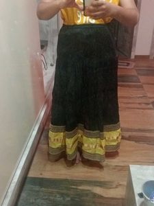 Black And Yellow Skirt.