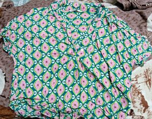 Patterned Green Top