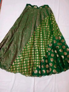 Green &amp; Gold Lehenga Choli
