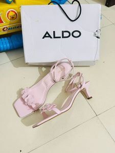 ALDO Pink Floral Ankle Strap  Stiletto Sandals