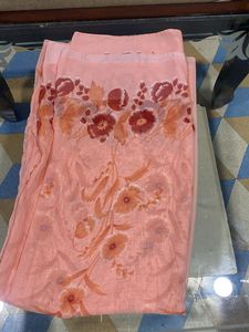 Flower prints Synthetic saree