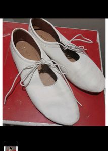 White S&amp;S Mary Jane Flats