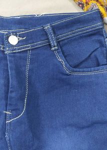 Jeans For Mens In Blue Colour And White Shade