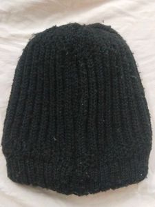 Floral Embroidered Knit Beanie