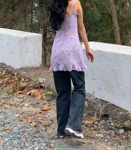 Lavender Floral Dress