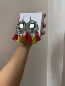 Colorful Mirror Jhumkass