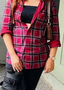 Oversized Check Shirt