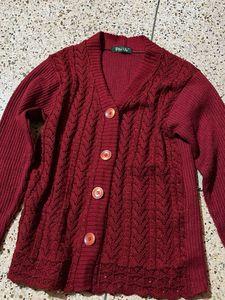 Maroon Cardigan