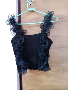 URBANIC BLACK PRETTY SLEEVELESS TANK TOP
