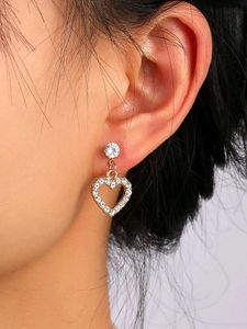 Crystal Heart Dangle Earrings❤️