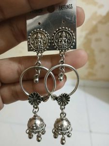 Silver south indian style Jhumka Earrings