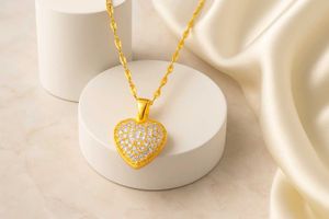 18k Gold Plated Heart Locket Necklace