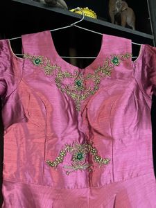 Elegant Pink Ethnic Gown