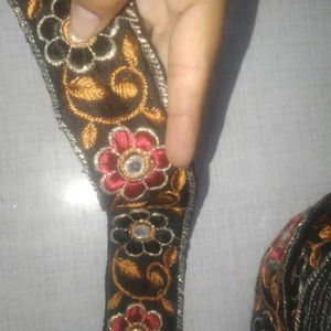 Black And Red Embroidery Lace💞🌼