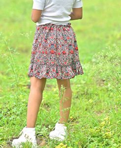 Offer New Print Ruffle Mini Skirt