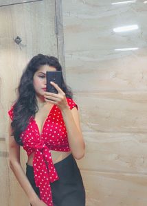 Red Polka Dot Tie-Front Crop Top