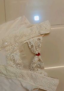 Elegant Red &amp; White Dress party wear