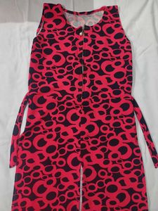 Retro Style Girls Jumpsuit