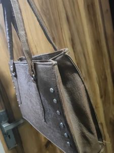 Vintage Brown Studded Bag