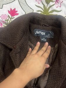 Brown Textured Coat