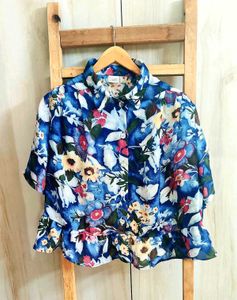 Multicolour Printed Crop Shirt Size-42-44