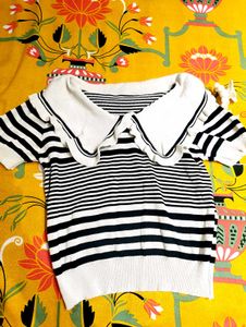 Striped Top w/ Collar