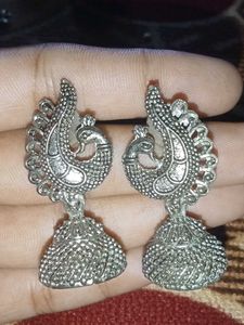Peacock Jhumka Earrings
