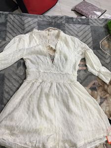 White Dress with Long Sleeves