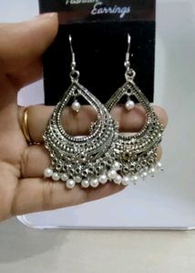 Silver Tone Drop Earrings