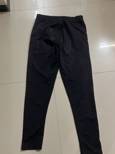Black Polyester Nylon Pants