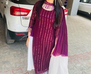 Kurta Pant Set With Duppata