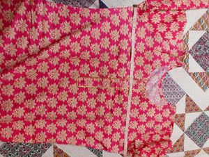 Women Pink Straight Kurta Cotton